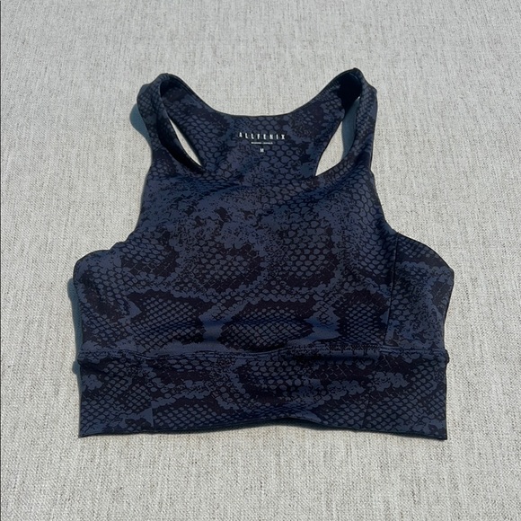ALLFENIX Tops - Women’s Allfenix Athletica Black Snake Print Sports Bra‎